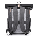 2019 New Models Nylon Men Bags Roll Top Charging USB  Anti-theft Backpack Laptop Waterproof